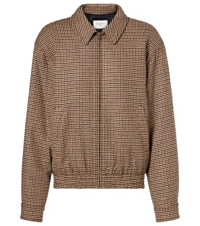 Saint Laurent Houndstooth padded jacket