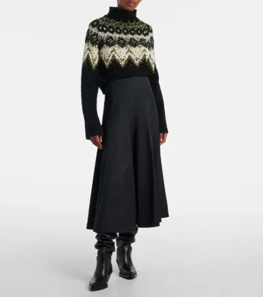 Proenza Schouler Heidi cotton-blend midi skirt | Thumbnail 4