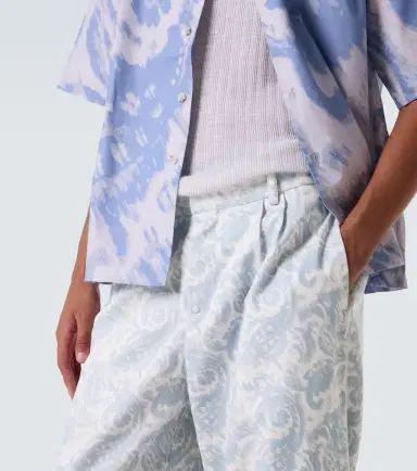 Commas Printed cotton-blend wide-leg pants | Thumbnail 2