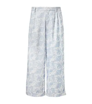 Commas Printed cotton-blend wide-leg pants | Thumbnail 1