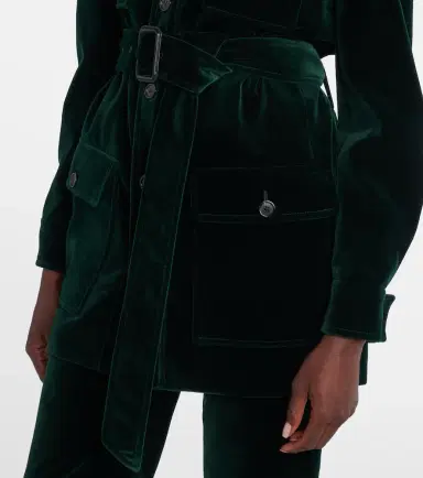 Saint Laurent Saharienne cotton velvet jacket | Thumbnail 4
