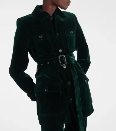 Saint Laurent Saharienne cotton velvet jacket | Thumbnail 5