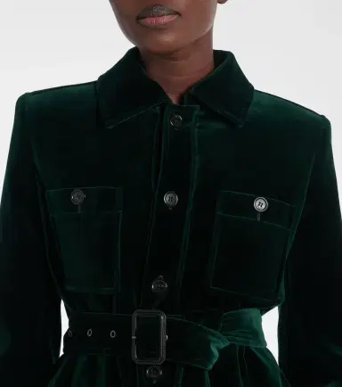 Saint Laurent Saharienne cotton velvet jacket | Thumbnail 6