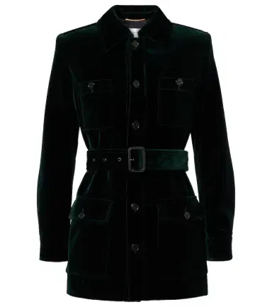 Saint Laurent Saharienne cotton velvet jacket | Thumbnail 1