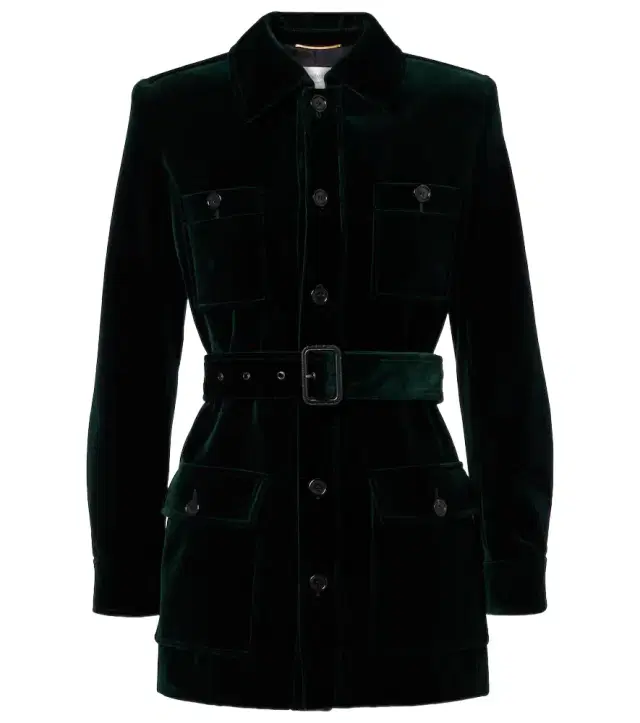 Saint Laurent Saharienne cotton velvet jacket
