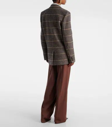 Saint Laurent Houndstooth double-breasted wool blazer | Thumbnail 4 Saint Laurent Houndstooth double-breasted wool blazer | Thumbnail 4