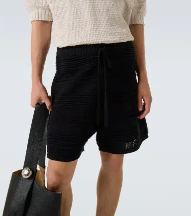 Commas Cotton-blend crochet Bermuda shorts | Thumbnail 3