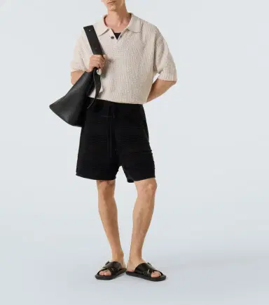 Commas Cotton-blend crochet Bermuda shorts | Thumbnail 4