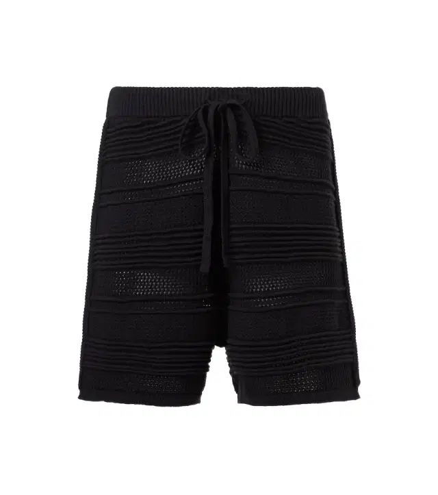 Commas Cotton-blend crochet Bermuda shorts