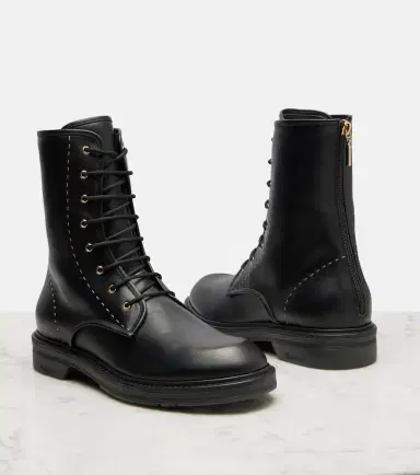 Max Mara Urbancombat leather combat boots | Thumbnail 3