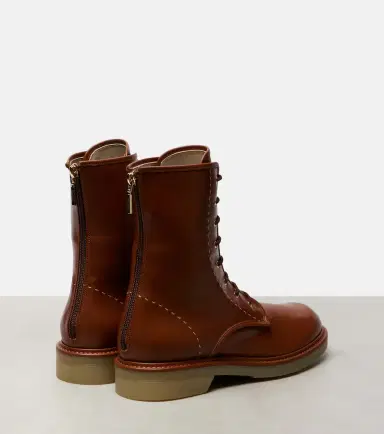 Max Mara Urbancombat leather combat boots | Thumbnail 3