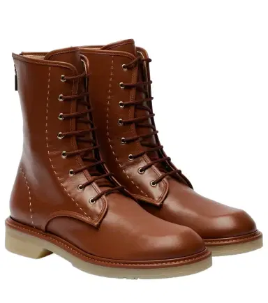 Max Mara Urbancombat leather combat boots | Thumbnail 1