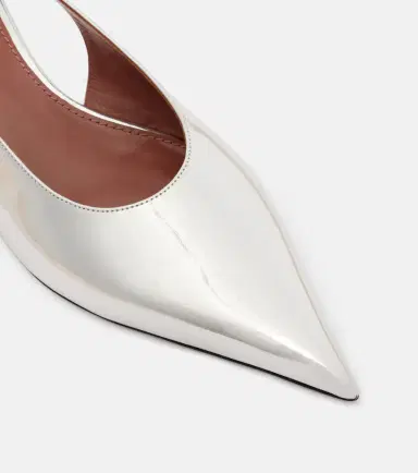 Paris Texas Jessica mirrored leather slingback pumps | Thumbnail 2