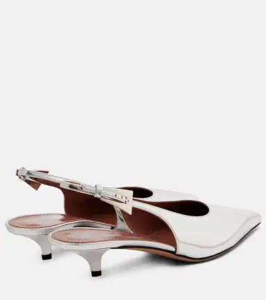 Paris Texas Jessica mirrored leather slingback pumps | Thumbnail 3