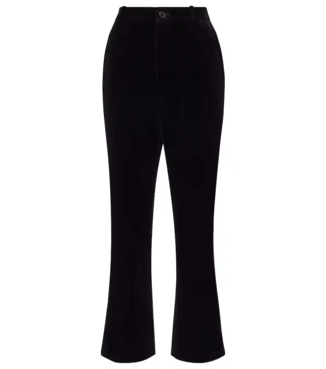 Saint Laurent Cotton velvet cropped flared pants