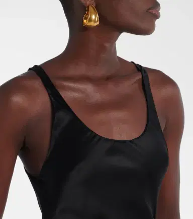 Saint Laurent Silk satin slip dress | Thumbnail 5