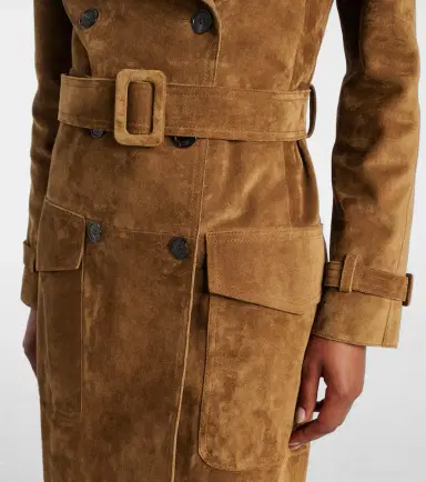 Saint Laurent Suede trench coat | Thumbnail 4 Saint Laurent Suede trench coat | Thumbnail 4