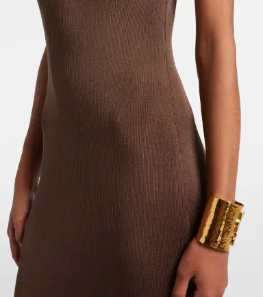 Saint Laurent Ribbed-knit maxi dress | Thumbnail 3