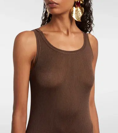 Saint Laurent Ribbed-knit maxi dress | Thumbnail 4