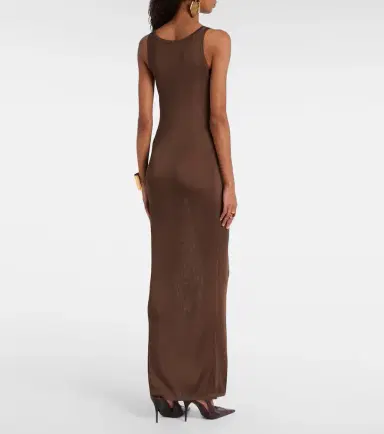 Saint Laurent Ribbed-knit maxi dress | Thumbnail 5