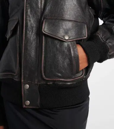Saint Laurent Shearling-trimmed leather jacket | Thumbnail 5 Saint Laurent Shearling-trimmed leather jacket | Thumbnail 5