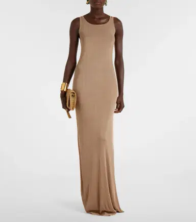 Saint Laurent Ribbed-knit maxi dress | Thumbnail 2