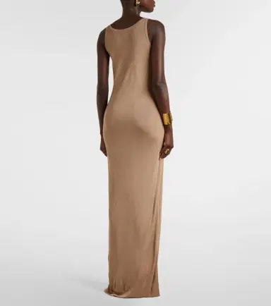 Saint Laurent Ribbed-knit maxi dress | Thumbnail 3