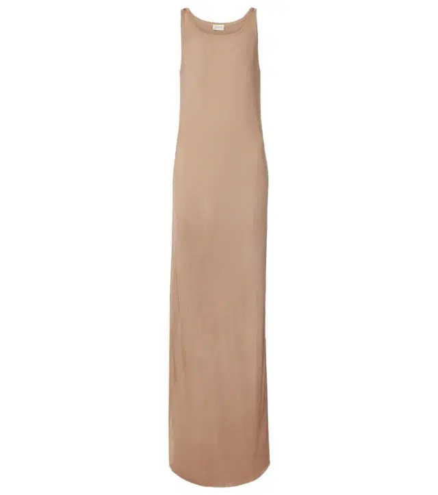 Saint Laurent Ribbed-knit maxi dress