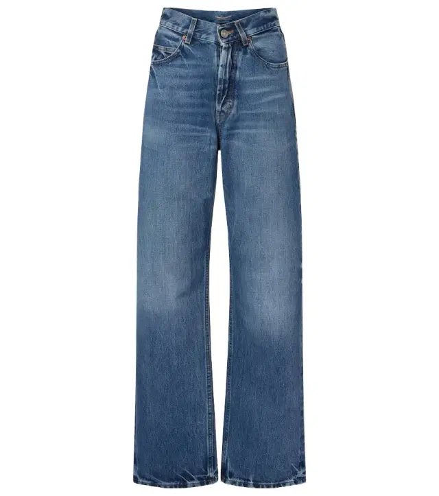V-Waist wide-leg jeans