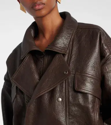 Saint Laurent Leather bomber jacket | Thumbnail 4 Saint Laurent Leather bomber jacket | Thumbnail 4