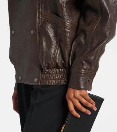 Saint Laurent Leather bomber jacket | Thumbnail 5 Saint Laurent Leather bomber jacket | Thumbnail 5