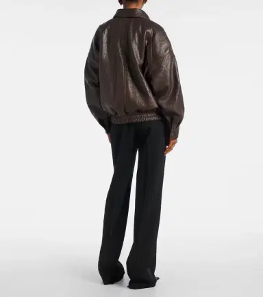 Saint Laurent Leather bomber jacket | Thumbnail 6 Saint Laurent Leather bomber jacket | Thumbnail 6