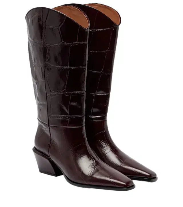 Paris Texas Bettina 50 croc-effect leather cowboy boots