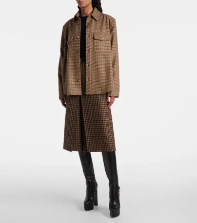 Saint Laurent Houndstooth overshirt | Thumbnail 4 Saint Laurent Houndstooth overshirt | Thumbnail 4