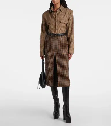 Saint Laurent Houndstooth overshirt | Thumbnail 6 Saint Laurent Houndstooth overshirt | Thumbnail 6