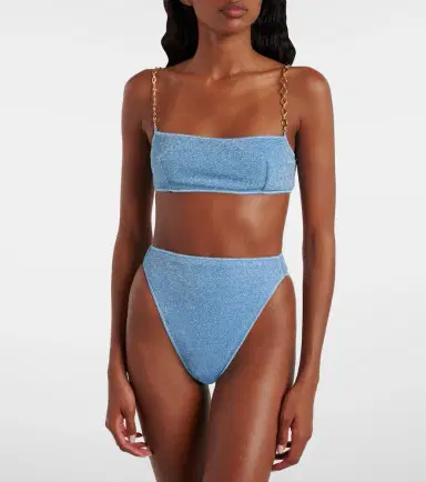 Oséree Oséree Lumière O Chain lamé bikini | Thumbnail 2