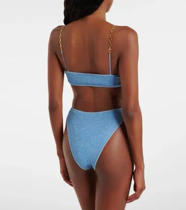 Oséree Oséree Lumière O Chain lamé bikini | Thumbnail 3