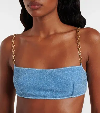 Oséree Oséree Lumière O Chain lamé bikini | Thumbnail 4