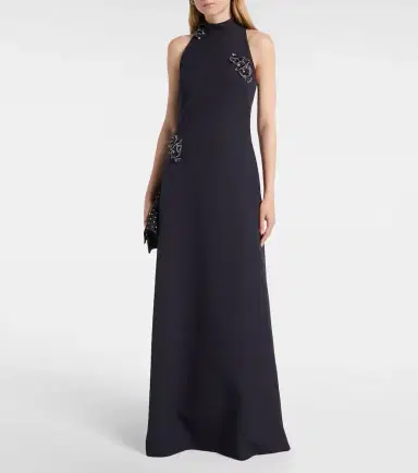 Safiyaa Priscilla embellished crêpe gown | Thumbnail 2