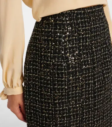 Safiyaa Ayaka sequined tweed pencil skirt | Thumbnail 2