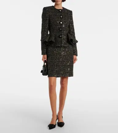 Safiyaa Ayaka sequined tweed pencil skirt | Thumbnail 4