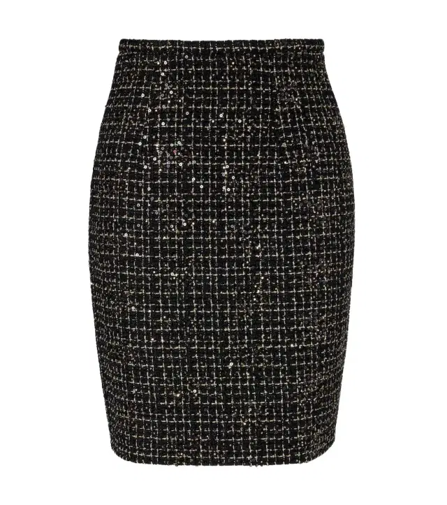 Safiyaa Ayaka sequined tweed pencil skirt