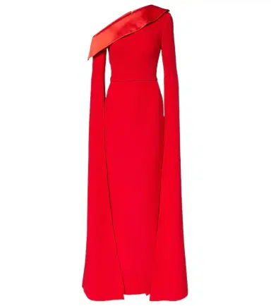 Safiyaa Rinoa caped crépe gown | Thumbnail 1