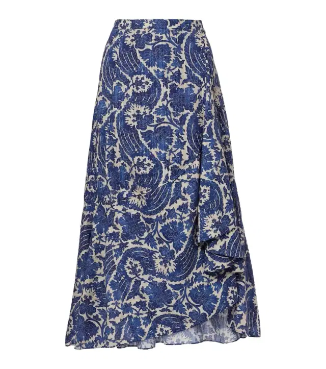 Ulla Johnson Sabina printed cotton-blend maxi skirt