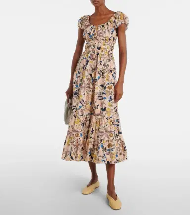 Ulla Johnson Paloma printed cotton poplin midi dress | Thumbnail 2 Ulla Johnson Paloma printed cotton poplin midi dress | Thumbnail 2