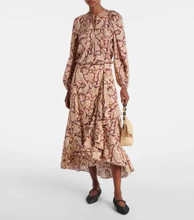 Ulla Johnson Sabina printed cotton-blend maxi skirt | Thumbnail 2