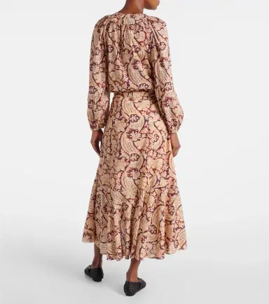 Ulla Johnson Sabina printed cotton-blend maxi skirt | Thumbnail 3