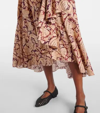 Ulla Johnson Sabina printed cotton-blend maxi skirt | Thumbnail 4