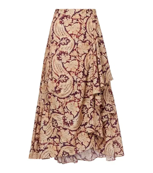 Ulla Johnson Sabina printed cotton-blend maxi skirt