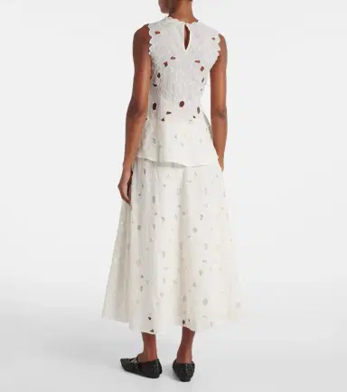 Ulla Johnson Ali floral cotton organda top | Thumbnail 4